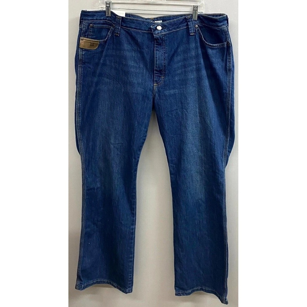 Wrangler Riggs Jeans Womens 20x32 Blue Denim Cotton Stretch Workwear Bootcut Leg